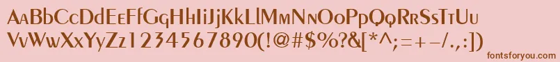 Pentademi Font – Brown Fonts on Pink Background