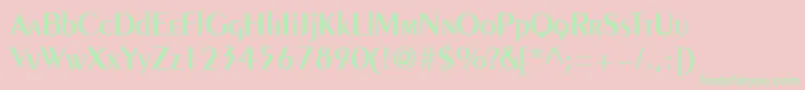 Pentademi Font – Green Fonts on Pink Background