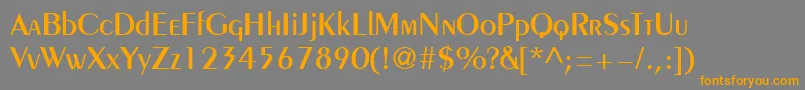 Pentademi Font – Orange Fonts on Gray Background