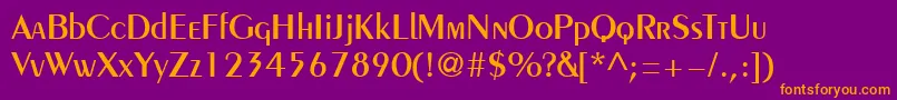 Pentademi Font – Orange Fonts on Purple Background