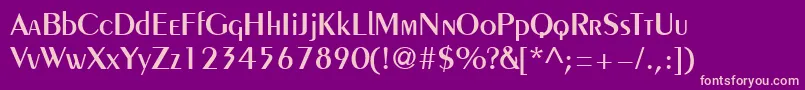 Pentademi Font – Pink Fonts on Purple Background