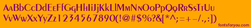 Pentademi Font – Purple Fonts on Orange Background