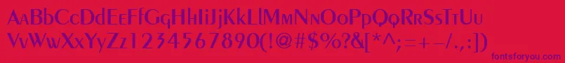 Pentademi Font – Purple Fonts on Red Background