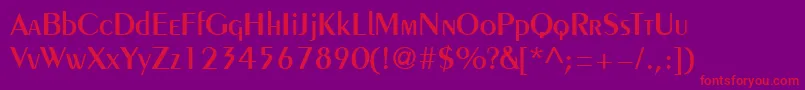 Pentademi Font – Red Fonts on Purple Background
