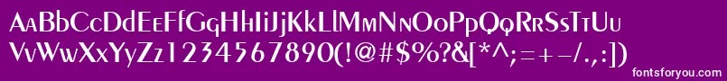 Pentademi Font – White Fonts on Purple Background
