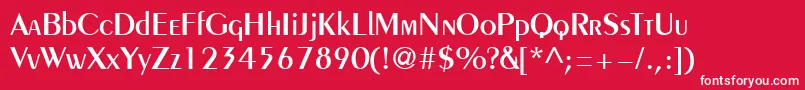 Pentademi Font – White Fonts on Red Background