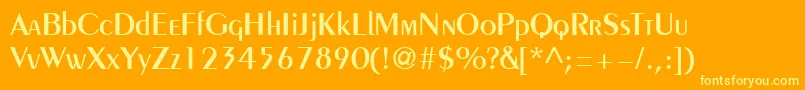 Pentademi Font – Yellow Fonts on Orange Background