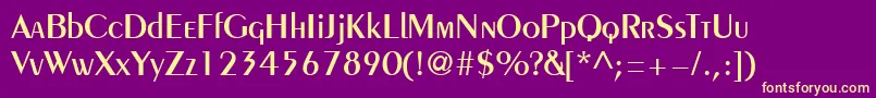 Pentademi Font – Yellow Fonts on Purple Background