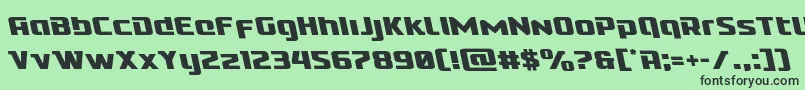 Cobaltalienleft Font – Black Fonts on Green Background