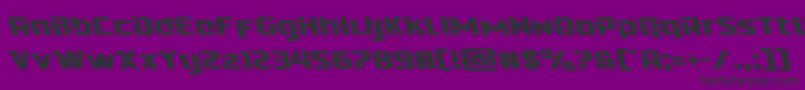 Cobaltalienleft-Schriftart – Schwarze Schriften auf violettem Hintergrund