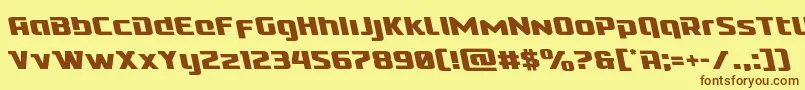 Cobaltalienleft Font – Brown Fonts on Yellow Background