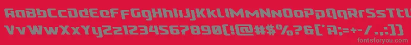 Cobaltalienleft Font – Gray Fonts on Red Background