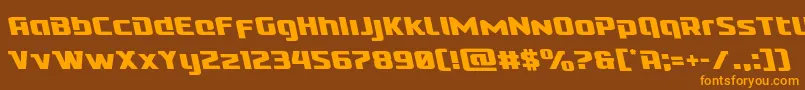 Cobaltalienleft Font – Orange Fonts on Brown Background