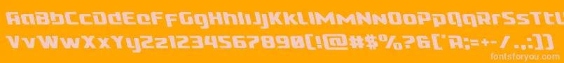 Cobaltalienleft Font – Pink Fonts on Orange Background