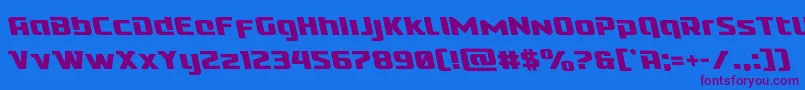 Cobaltalienleft Font – Purple Fonts on Blue Background