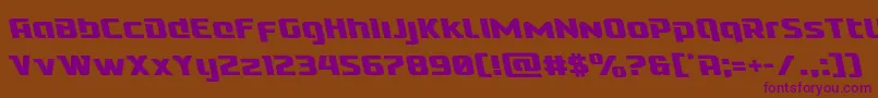 Cobaltalienleft Font – Purple Fonts on Brown Background