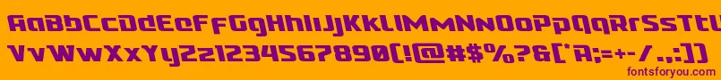 Czcionka Cobaltalienleft – fioletowe czcionki na pomarańczowym tle