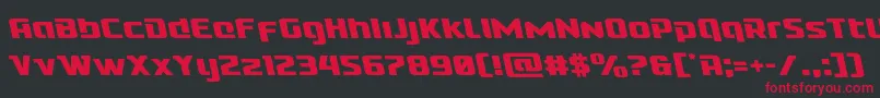 Cobaltalienleft Font – Red Fonts on Black Background