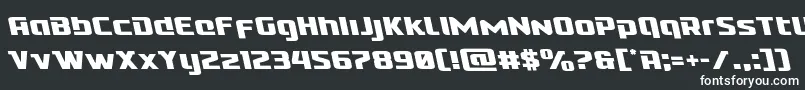 Cobaltalienleft Font – White Fonts on Black Background