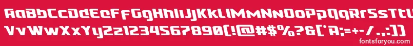 Cobaltalienleft Font – White Fonts on Red Background