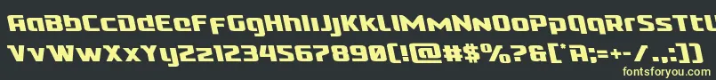 Cobaltalienleft Font – Yellow Fonts on Black Background