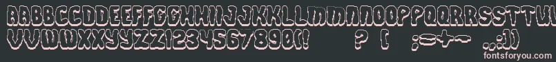 CursedlawShadow Font – Pink Fonts on Black Background