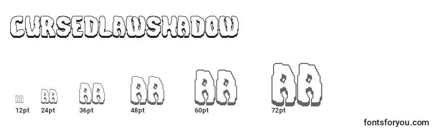 CursedlawShadow Font Sizes