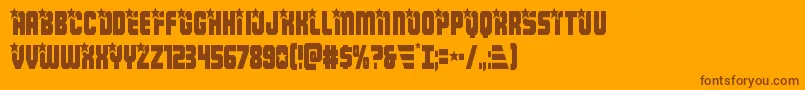 Armyrangerscond Font – Brown Fonts on Orange Background