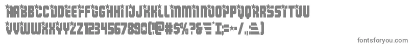 Armyrangerscond-Schriftart – Graue Schriften auf weißem Hintergrund
