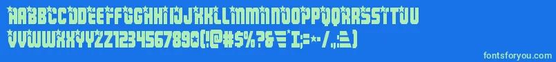 Armyrangerscond Font – Green Fonts on Blue Background