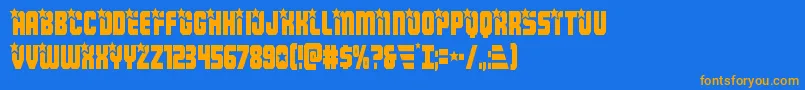 Armyrangerscond Font – Orange Fonts on Blue Background