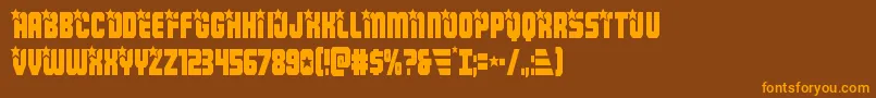 Armyrangerscond Font – Orange Fonts on Brown Background