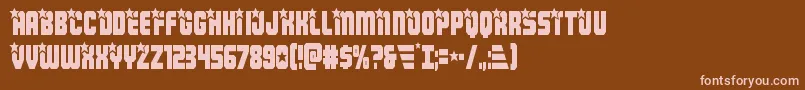 Armyrangerscond Font – Pink Fonts on Brown Background