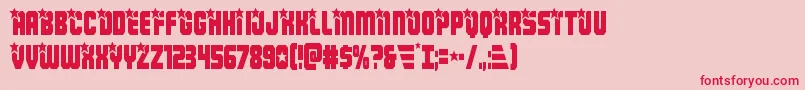 Armyrangerscond Font – Red Fonts on Pink Background