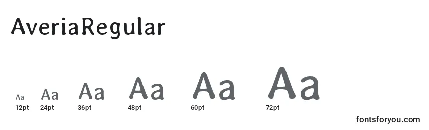 Размеры шрифта AveriaRegular
