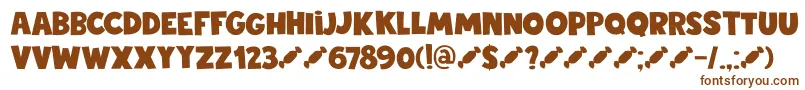 DkStickyToffee Font – Brown Fonts on White Background