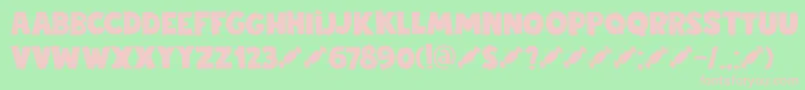 DkStickyToffee Font – Pink Fonts on Green Background