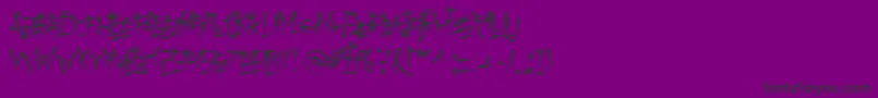 KeetanoKatakana Font – Black Fonts on Purple Background