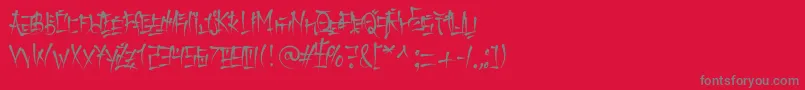 KeetanoKatakana Font – Gray Fonts on Red Background