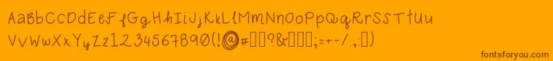 Karebear Font – Brown Fonts on Orange Background