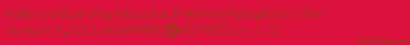 More about Karebear Font Karebear Font – Brown Fonts on Red Background