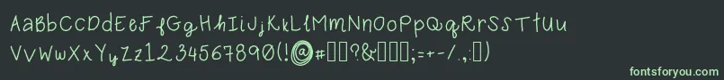 Czcionka Karebear – zielone czcionki na czarnym tle