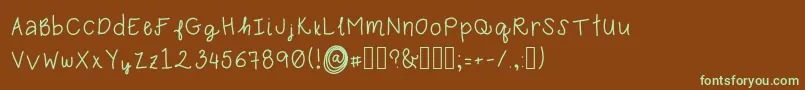 Шрифт Karebear – зелёные шрифты на коричневом фоне