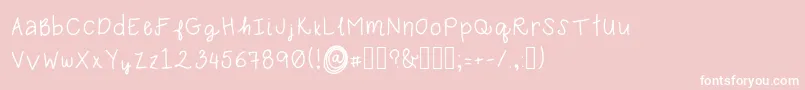 Karebear-Schriftart – Weiße Schriften auf rosa Hintergrund