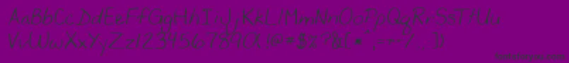 YancyshandRegular-Schriftart – Schwarze Schriften auf violettem Hintergrund