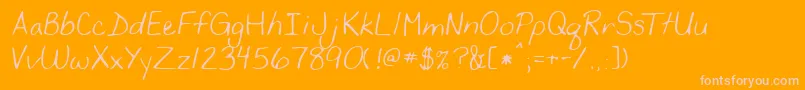 YancyshandRegular Font – Pink Fonts on Orange Background