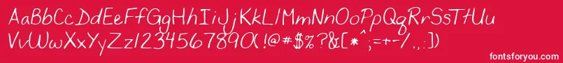 YancyshandRegular Font – White Fonts on Red Background