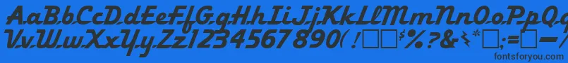 Ol Font – Black Fonts on Blue Background