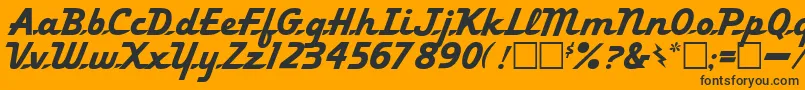 Ol Font – Black Fonts on Orange Background