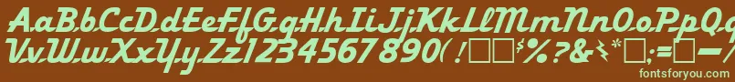 Ol Font – Green Fonts on Brown Background